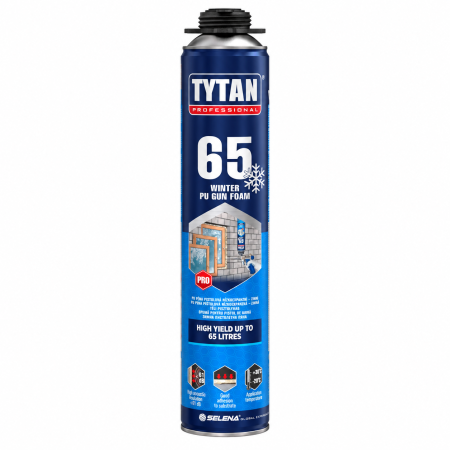 Spuma poliuretanica de iarna Tytan 65, pentru pistol, 870 ml